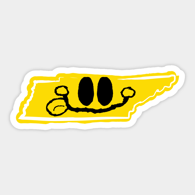 Tennessee Happy Face with tongue sticking out Sticker by pelagio